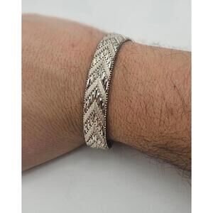 Vintage 925 sterling silver Riccio or chevron link bracelet.